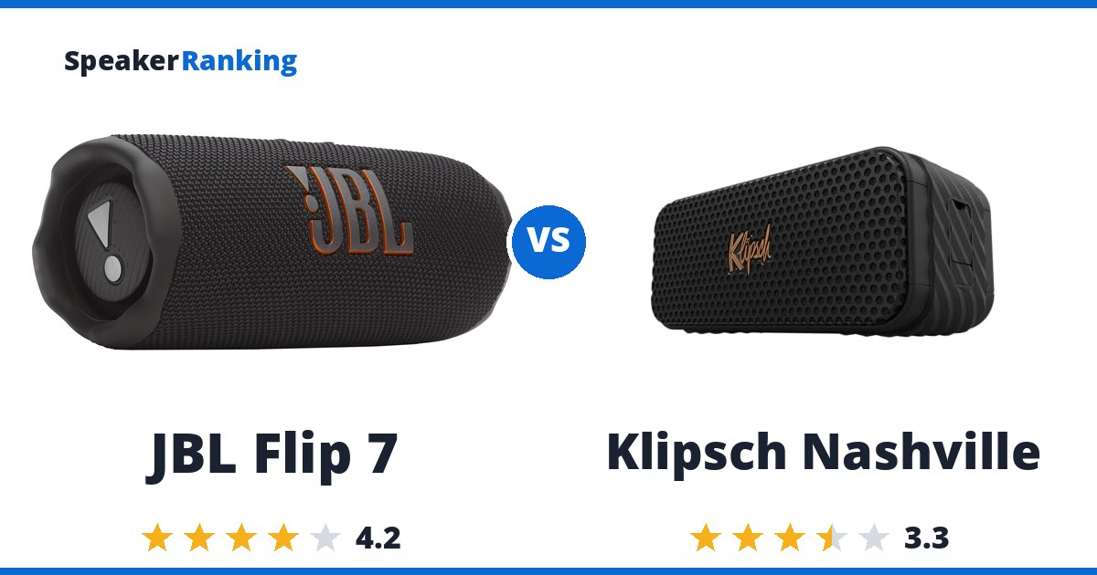 JBL Flip 7 vs Klipsch Nashville