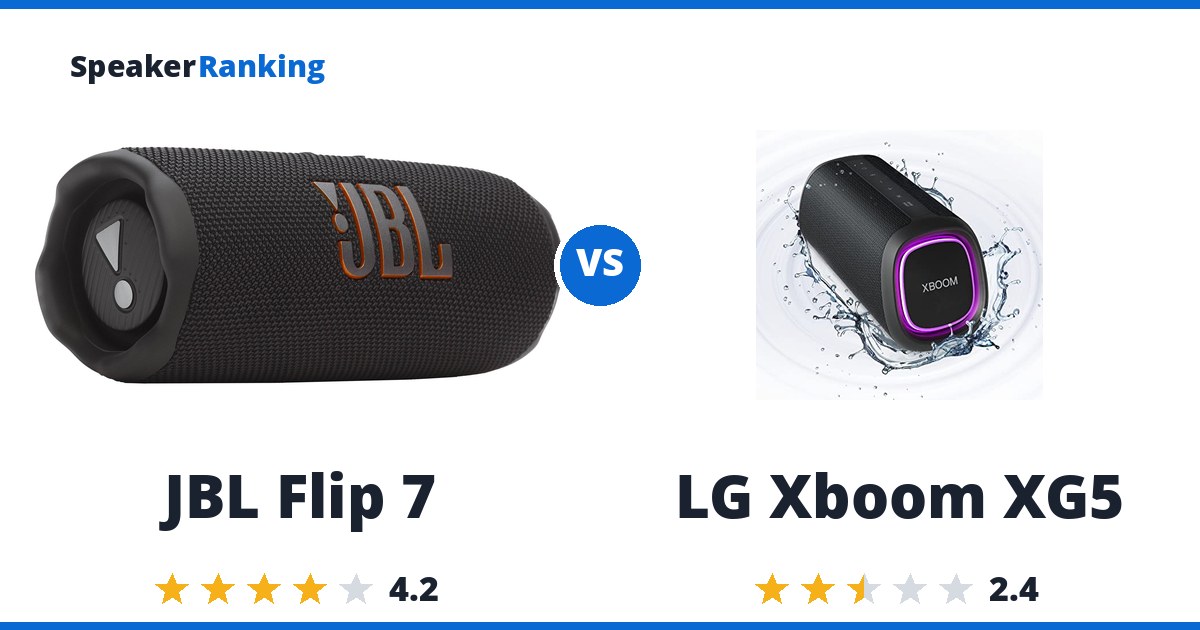 JBL Flip 7 vs LG Xboom XG5