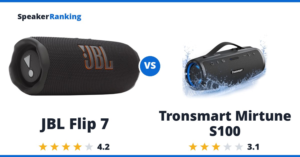 JBL Flip 7 vs Tronsmart Mirtune S100