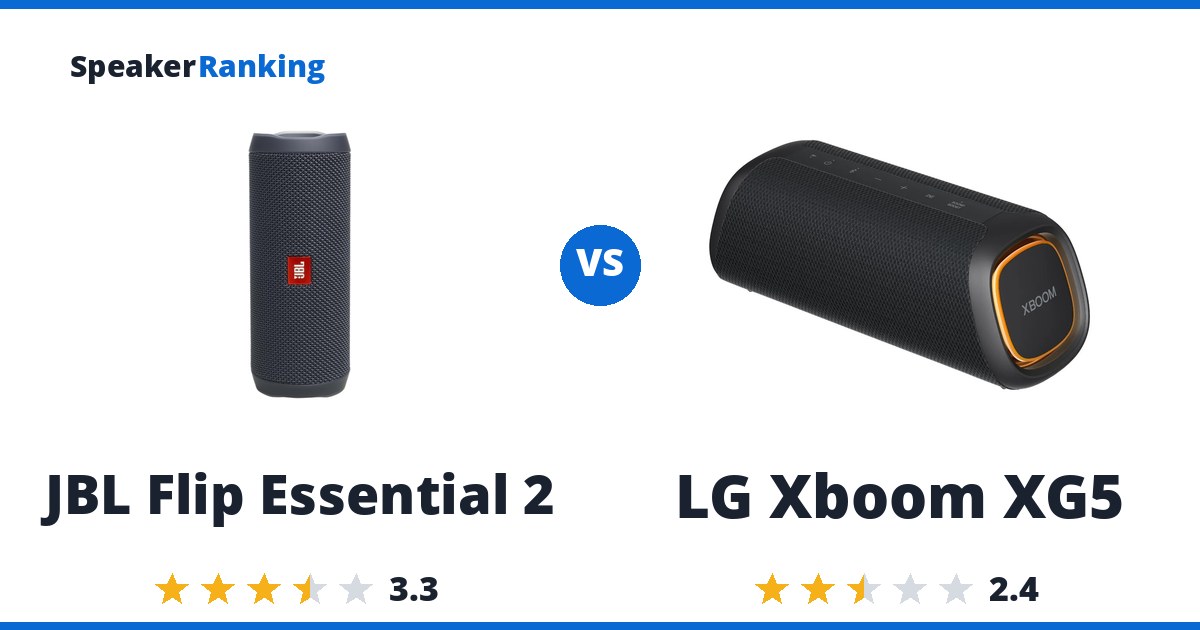 JBL Flip Essential 2 vs LG Xboom XG5