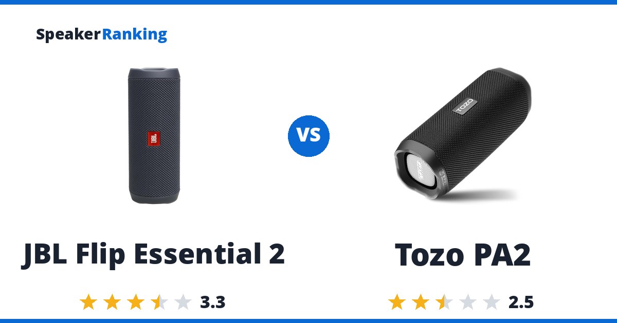 JBL Flip Essential 2 vs Tozo PA2