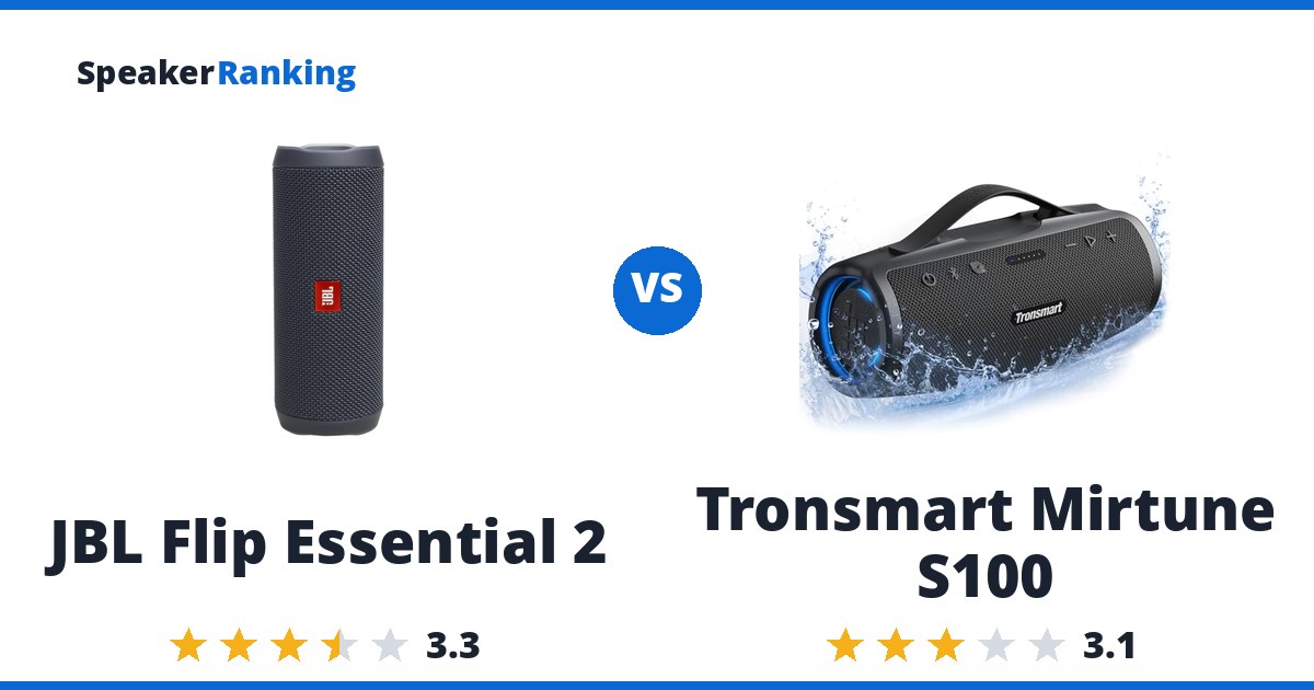 JBL Flip Essential 2 vs Tronsmart Mirtune S100