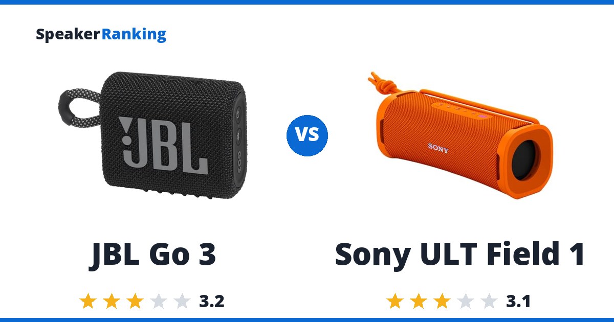 JBL Go 3 vs Sony ULT Field 1