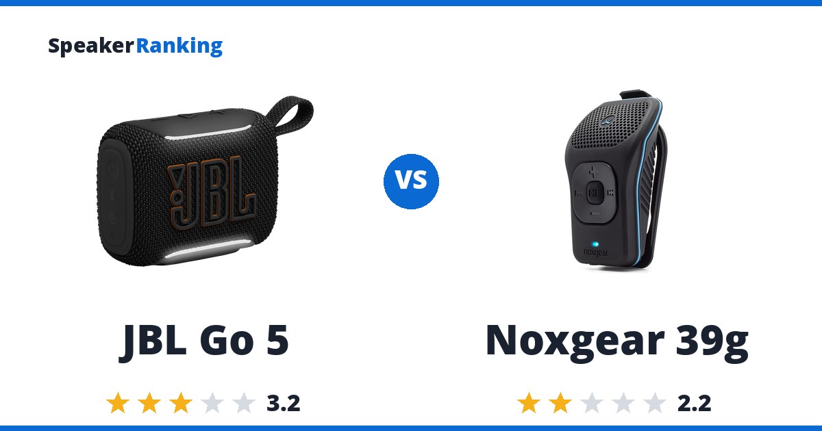 JBL Go 5 vs Noxgear 39g