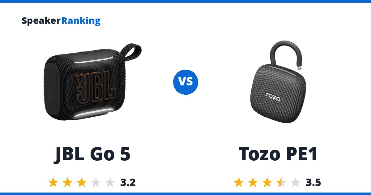 JBL Go 5 vs Tozo PE1