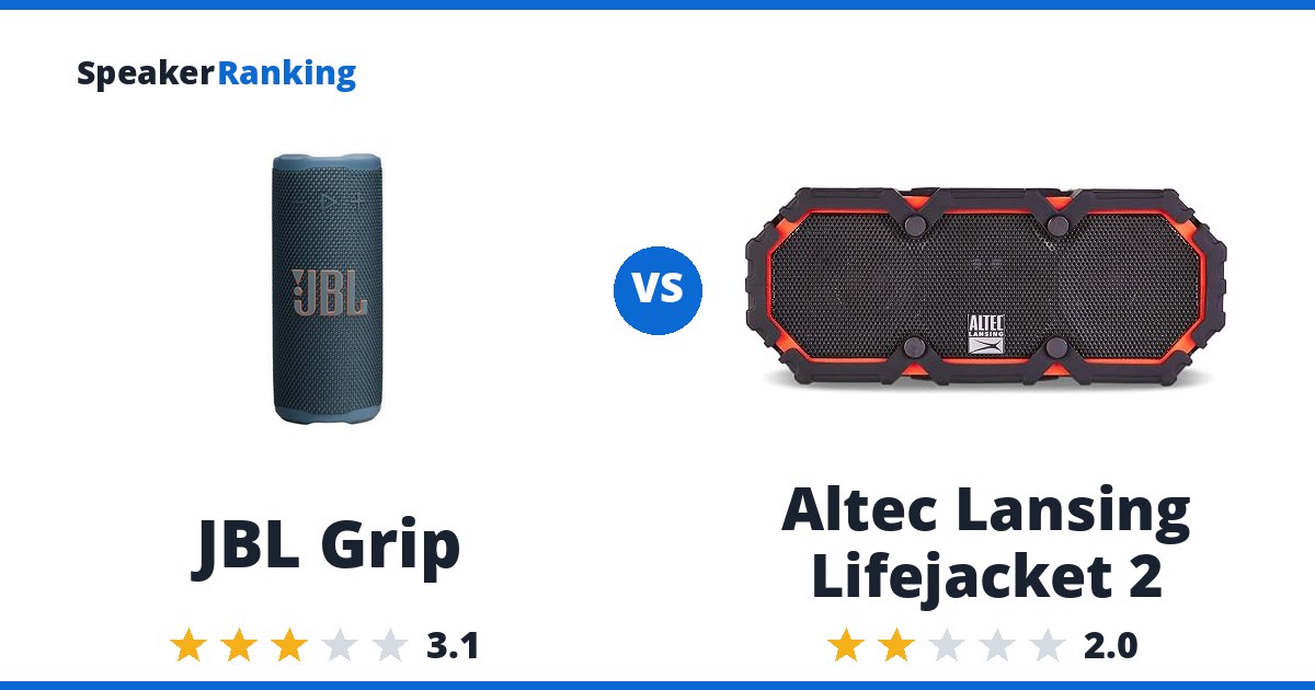JBL Grip vs Altec Lansing Lifejacket 2