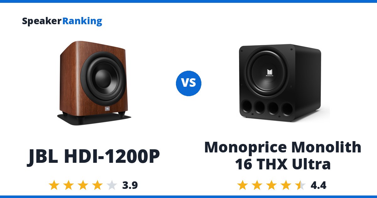 JBL HDI-1200P vs Monoprice Monolith 16 THX Ultra