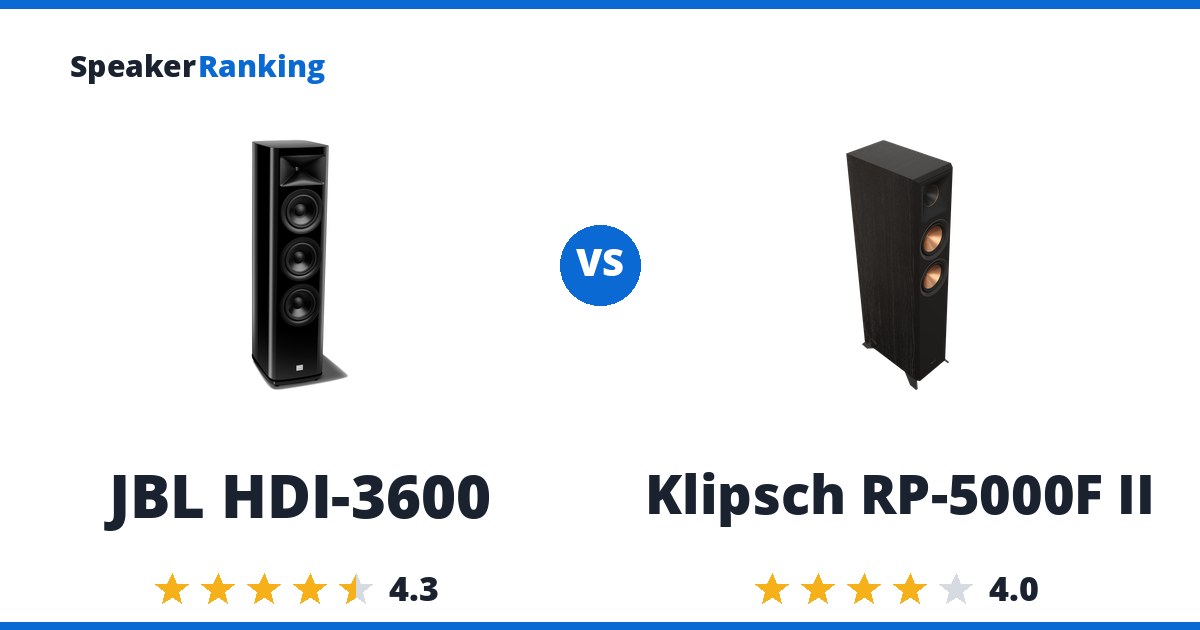 JBL HDI-3600 vs Klipsch RP-5000F II