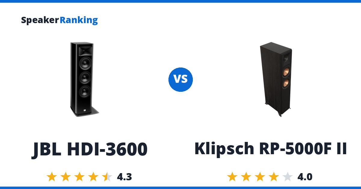 JBL HDI-3600 vs Klipsch RP-5000F II