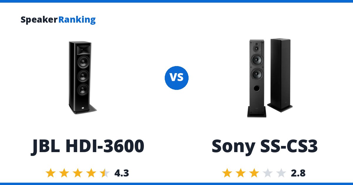 JBL HDI-3600 vs Sony SS-CS3