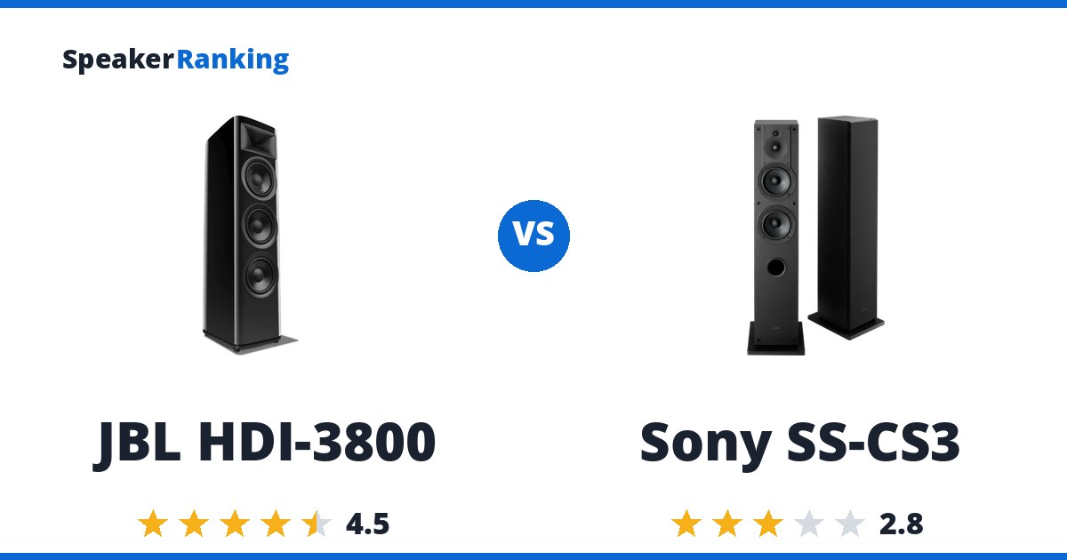 JBL HDI-3800 vs Sony SS-CS3