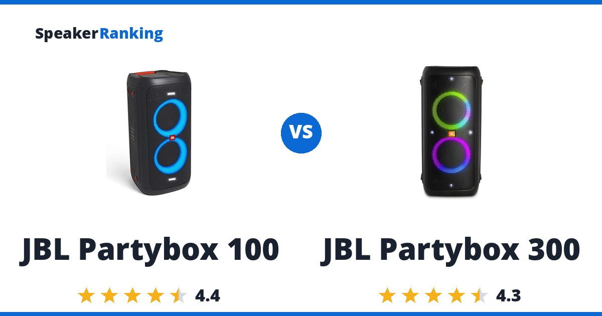 JBL Partybox 100 vs JBL Partybox 300