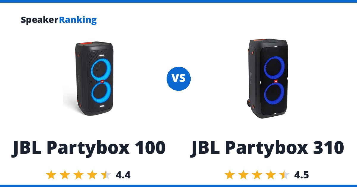 JBL Partybox 100 vs JBL Partybox 310