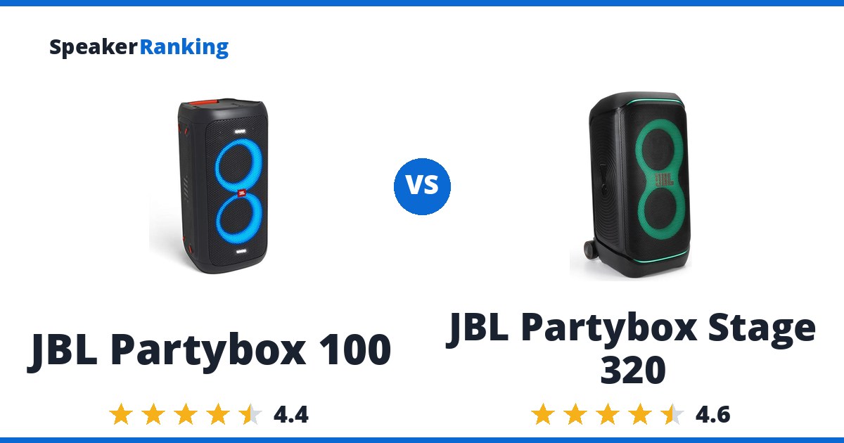 JBL Partybox 100 vs JBL Partybox Stage 320
