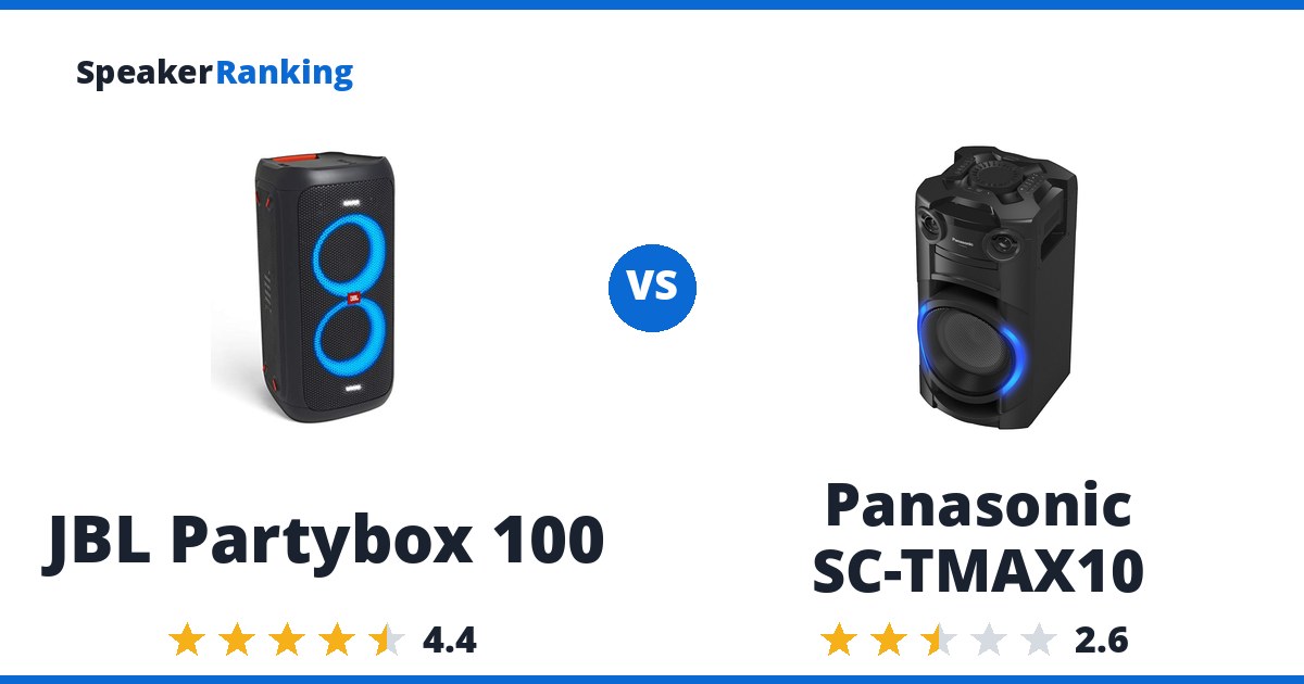 JBL Partybox 100 vs Panasonic SC-TMAX10