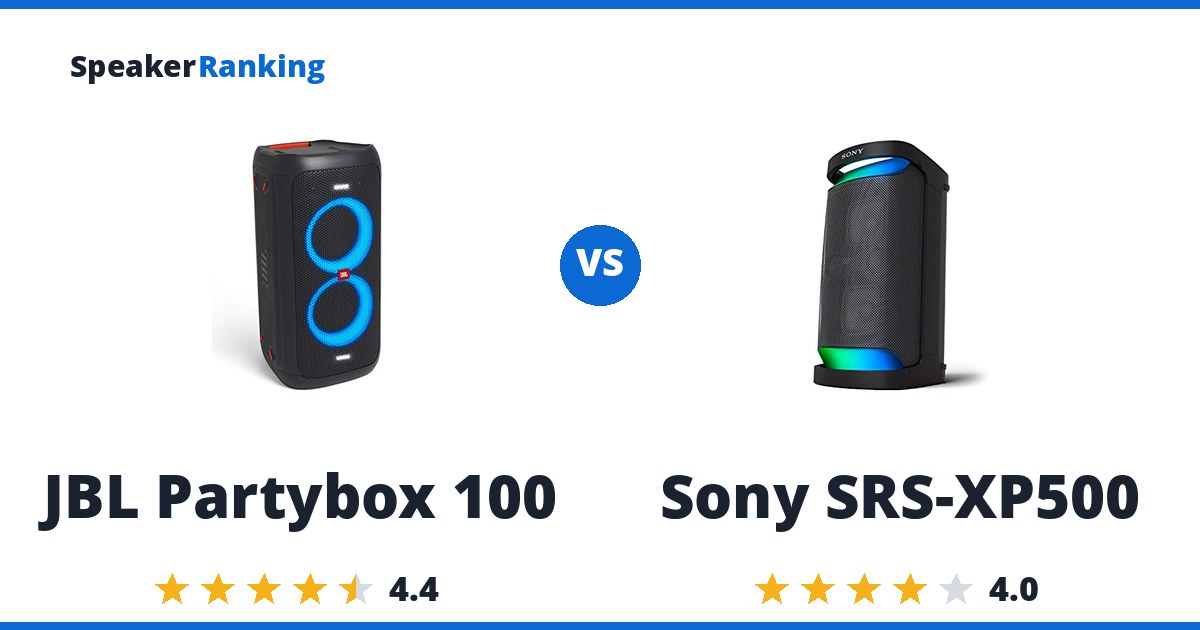 JBL Partybox 100 vs Sony SRS-XP500