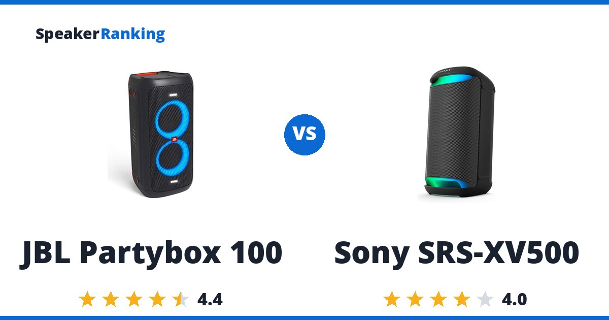 JBL Partybox 100 vs Sony SRS-XV500