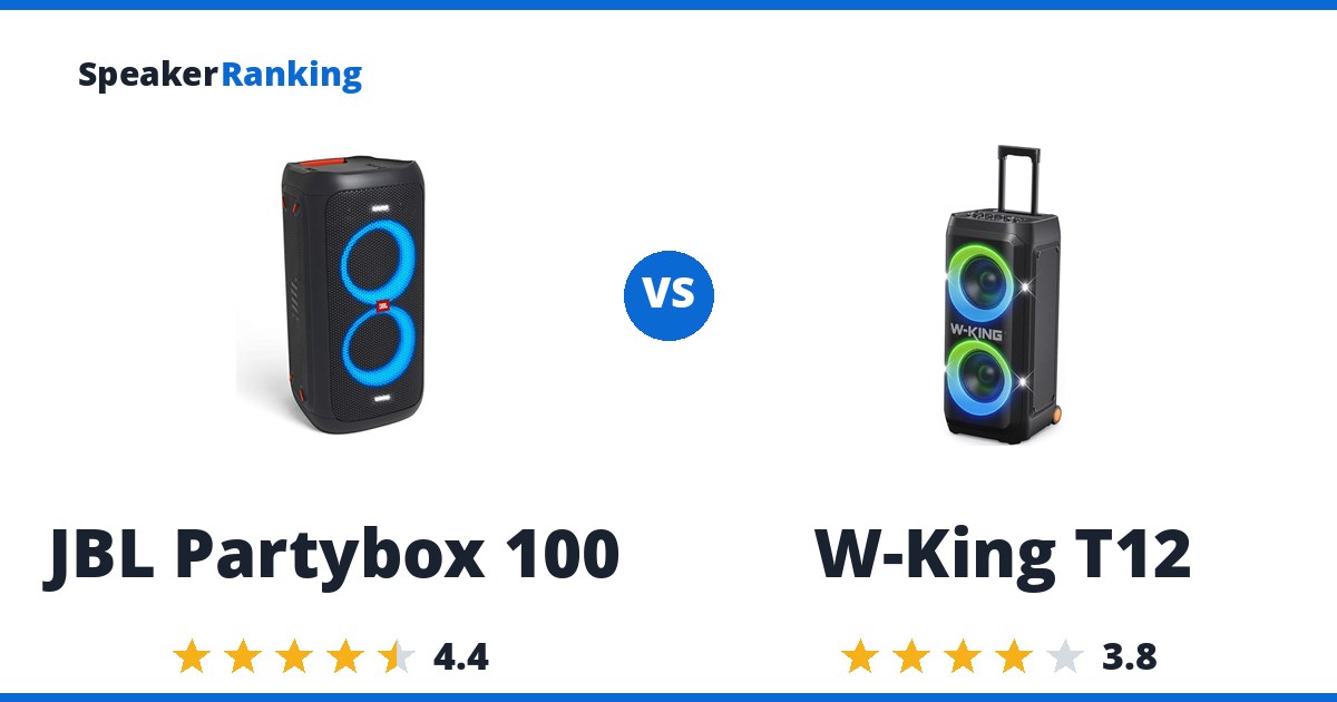 JBL Partybox 100 vs W-King T12