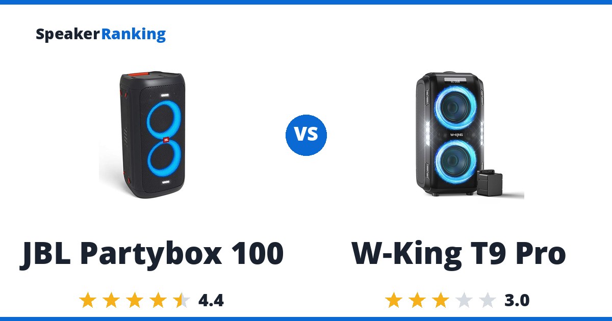 JBL Partybox 100 vs W-King T9 Pro