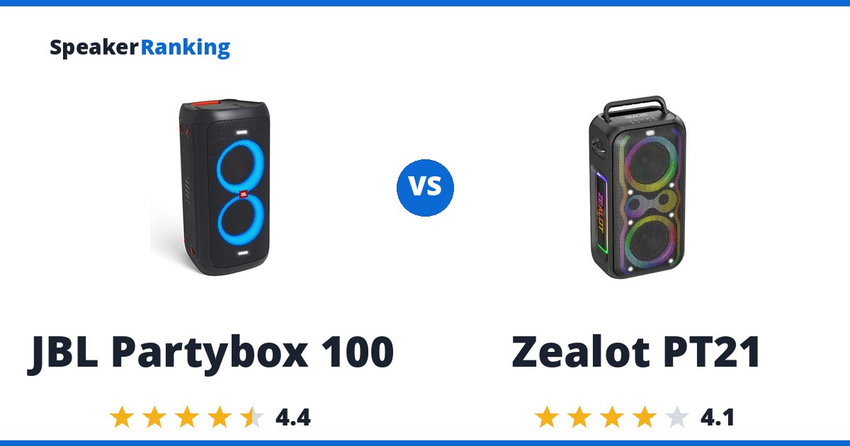 JBL Partybox 100 vs Zealot PT21