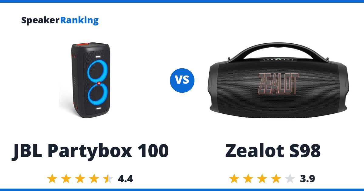 JBL Partybox 100 vs Zealot S98