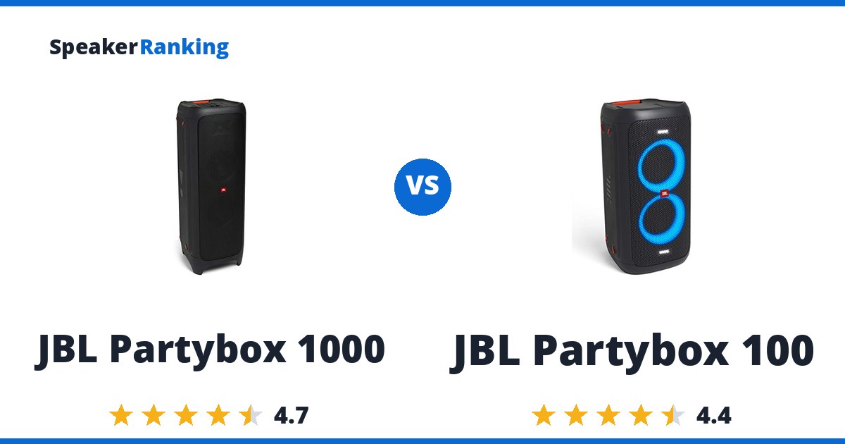 JBL Partybox 1000 vs JBL Partybox 100