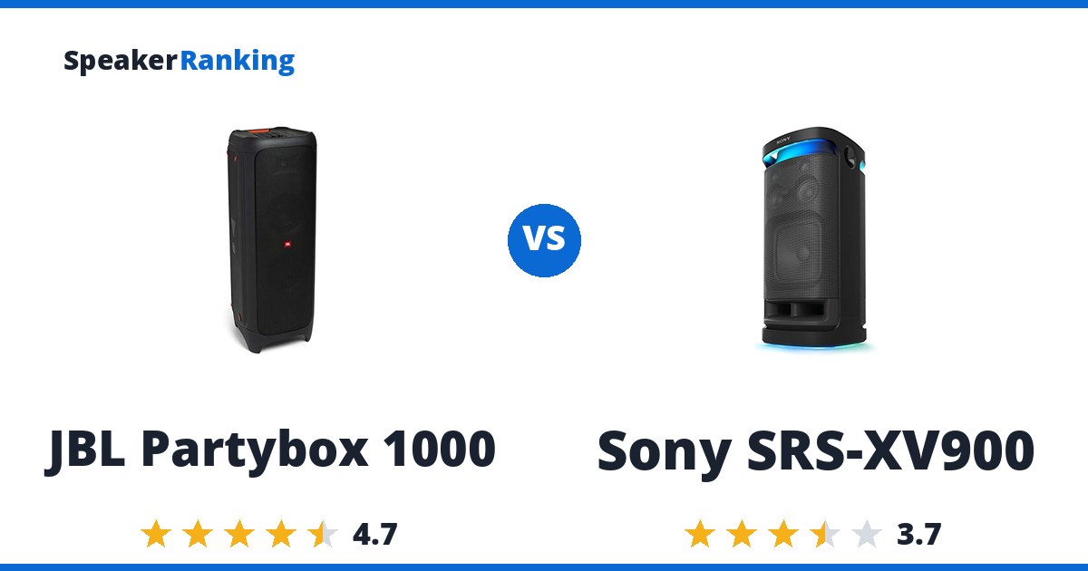 JBL Partybox 1000 vs Sony SRS-XV900
