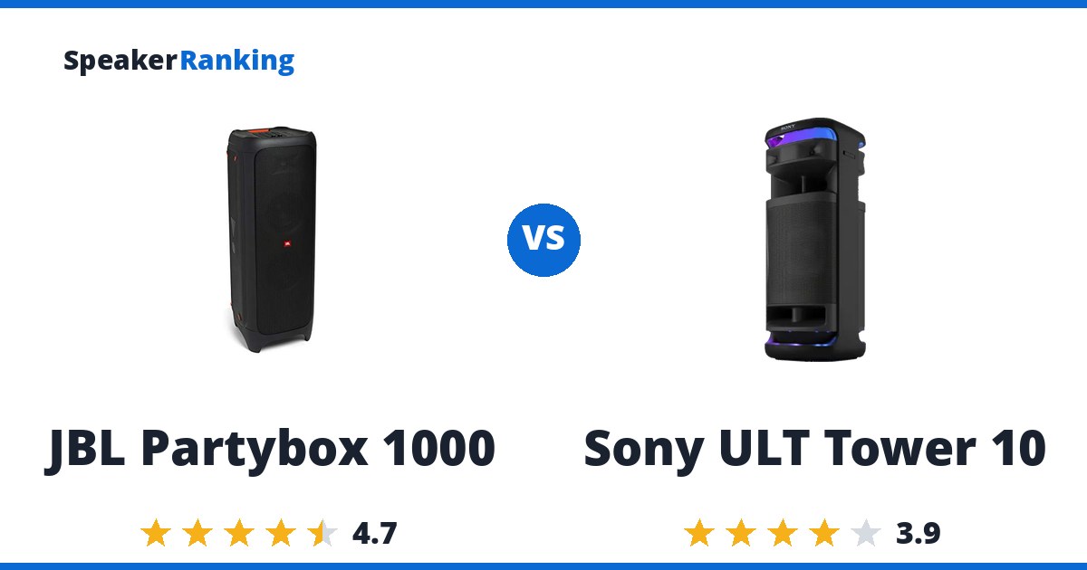 JBL Partybox 1000 vs Sony ULT Tower 10