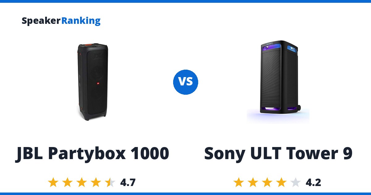 JBL Partybox 1000 vs Sony ULT Tower 9