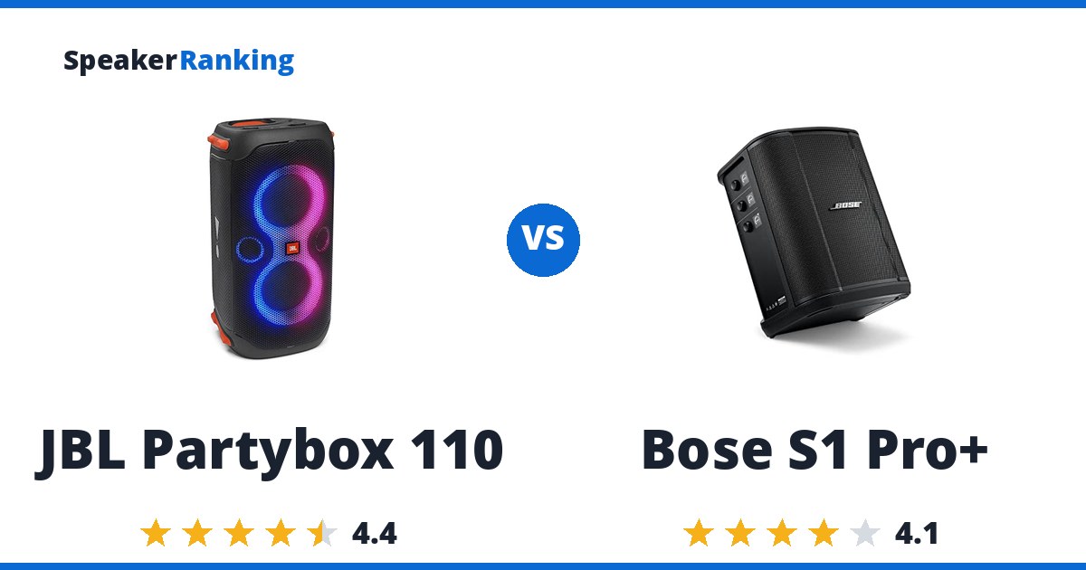 JBL Partybox 110 vs Bose S1 Pro+