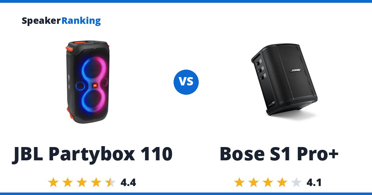 JBL Partybox 110 vs Bose S1 Pro+