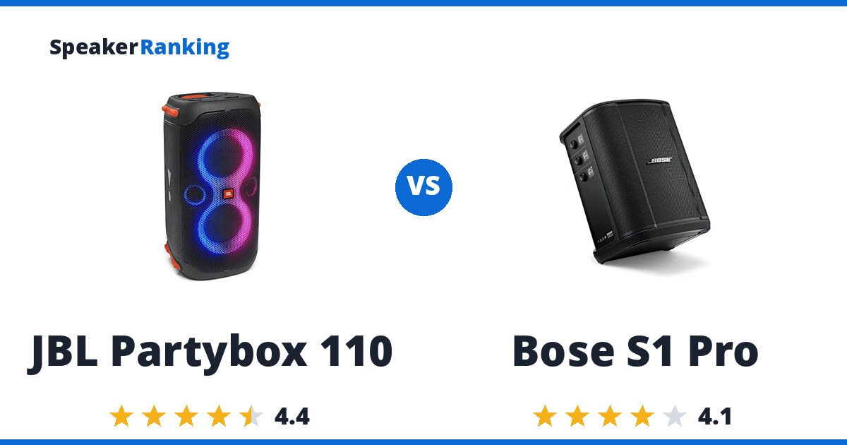 JBL Partybox 110 vs Bose S1 Pro
