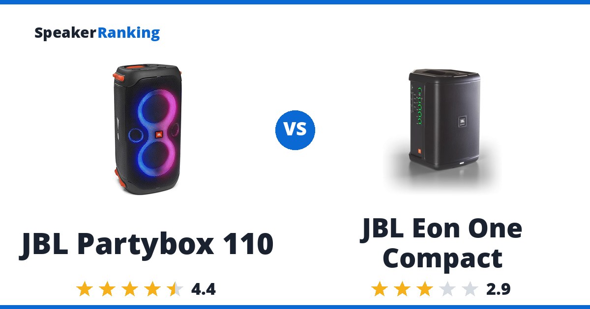 JBL Partybox 110 vs JBL Eon One Compact