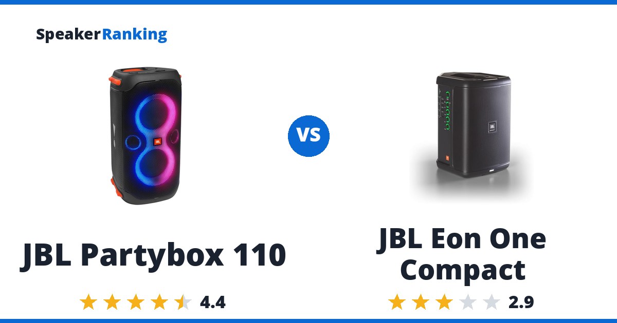 JBL Partybox 110 vs JBL Eon One Compact