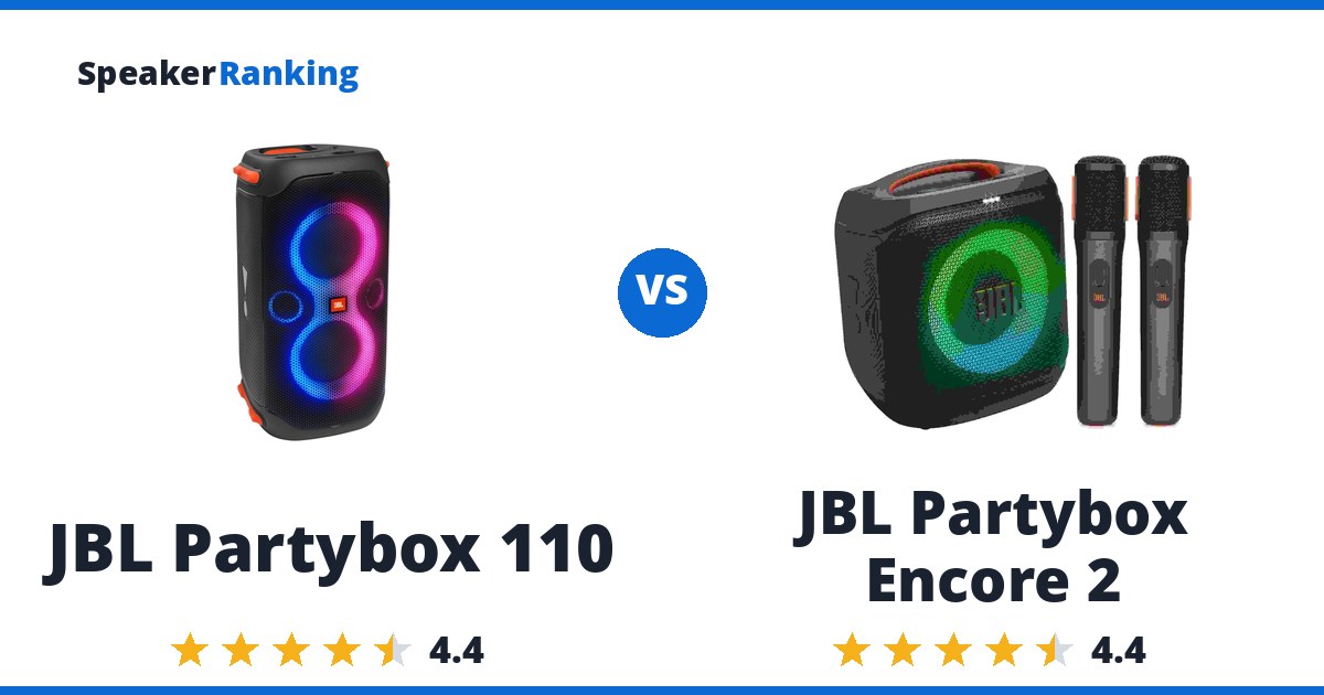 JBL Partybox 110 vs JBL Partybox Encore 2