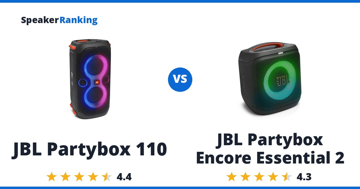 JBL Partybox 110 vs JBL Partybox Encore Essential 2