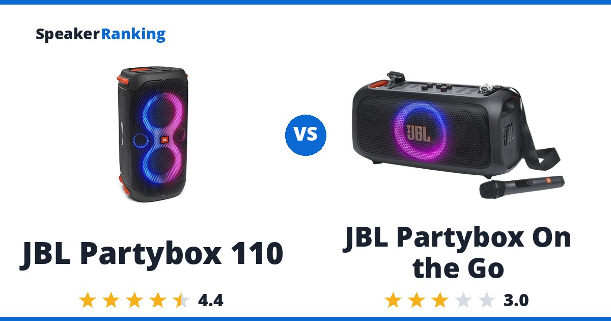 JBL Partybox 110 vs JBL Partybox On the Go