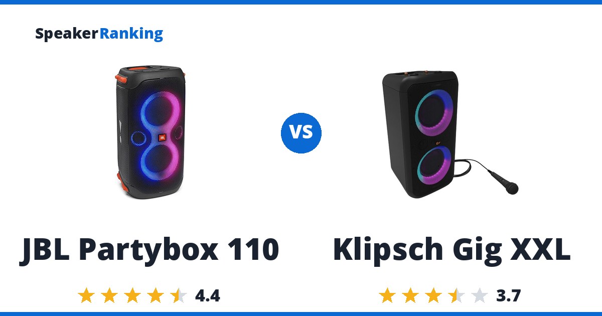 JBL Partybox 110 vs Klipsch Gig XXL