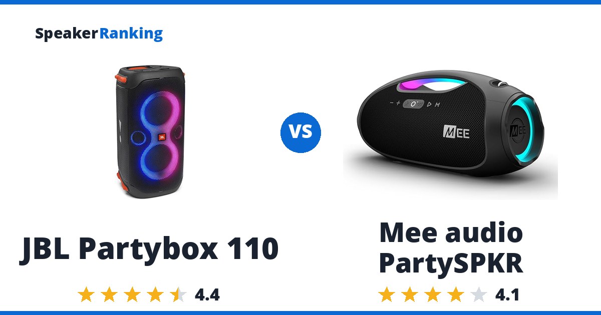 JBL Partybox 110 vs Mee audio PartySPKR