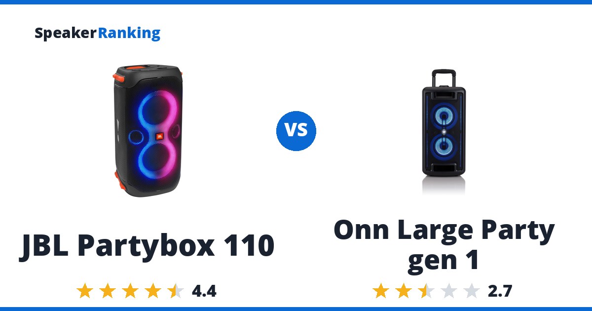 JBL Partybox 110 vs Onn Large Party gen 1