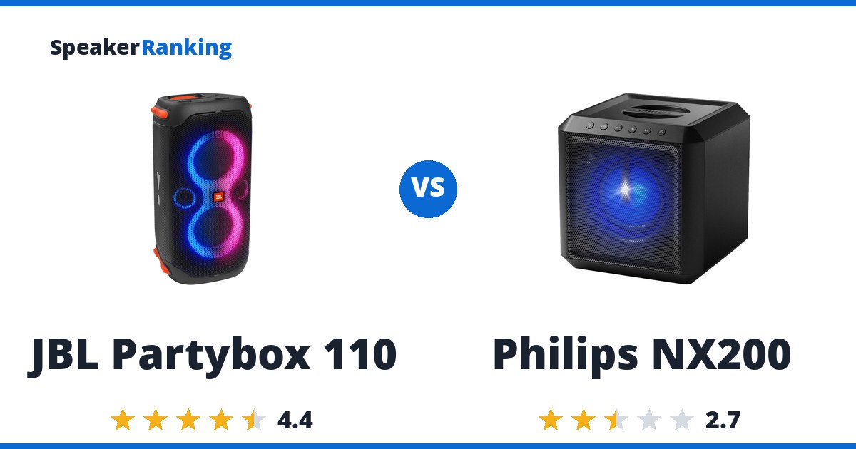JBL Partybox 110 vs Philips NX200