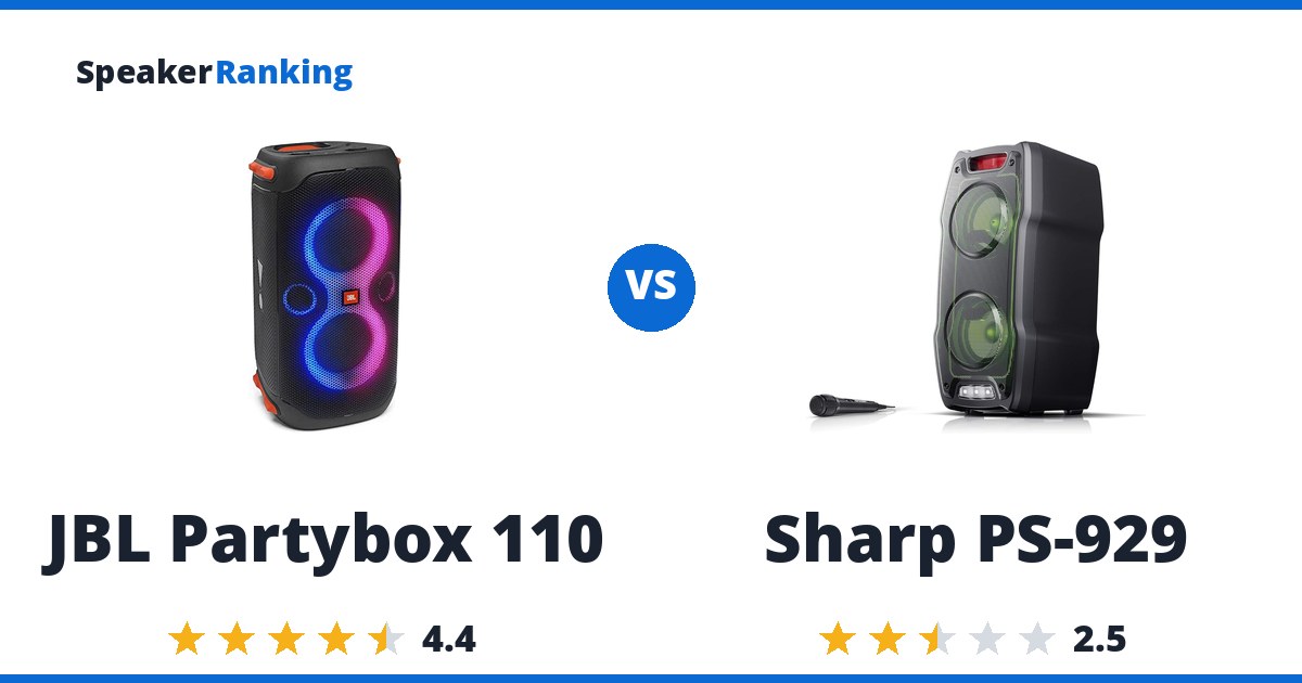 JBL Partybox 110 vs Sharp PS-929