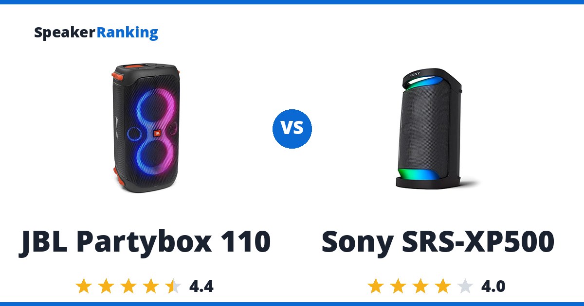 JBL Partybox 110 vs Sony SRS-XP500