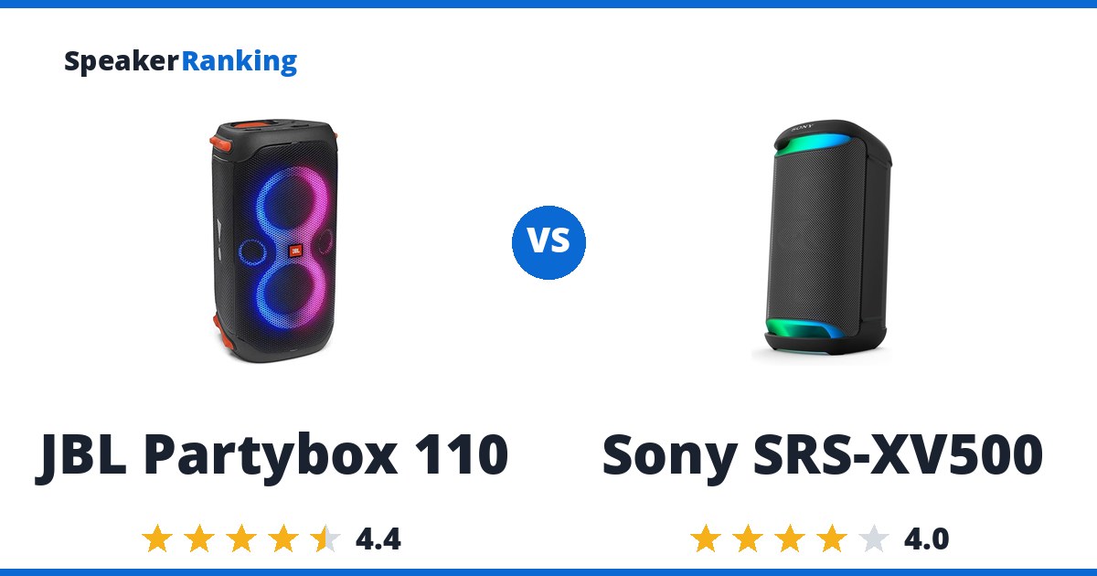 JBL Partybox 110 vs Sony SRS-XV500