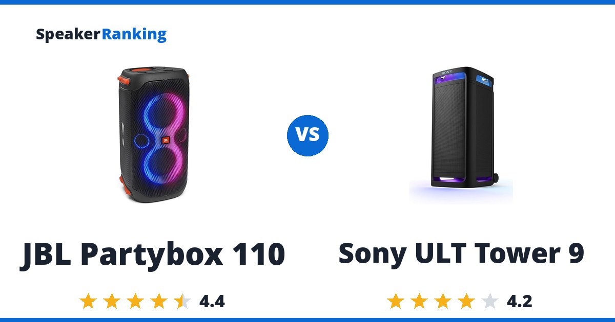 JBL Partybox 110 vs Sony ULT Tower 9