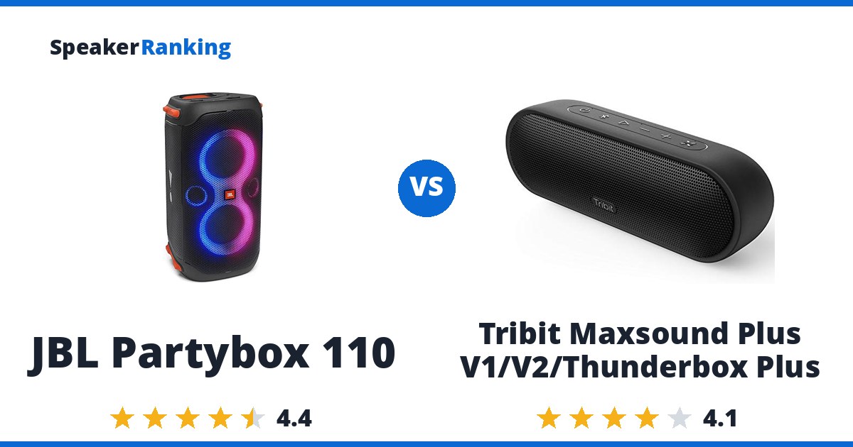 JBL Partybox 110 vs Tribit Maxsound Plus V1/V2/Thunderbox Plus