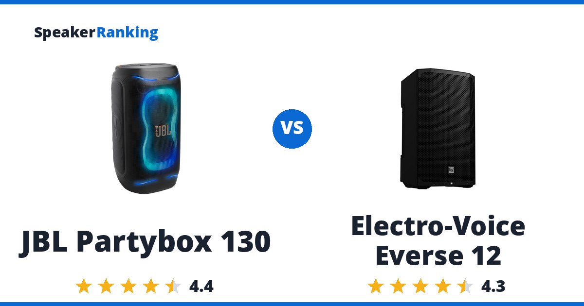 JBL Partybox 130 vs Electro-Voice Everse 12