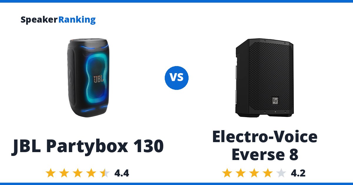 JBL Partybox 130 vs Electro-Voice Everse 8