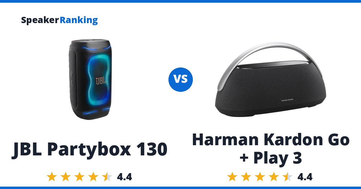 JBL Partybox 130 vs Harman Kardon Go + Play 3