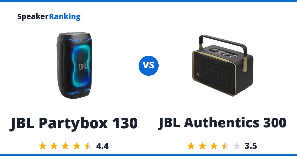 JBL Partybox 130 vs JBL Authentics 300